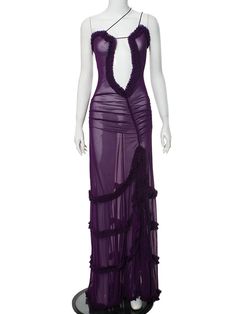 Color: Purple, Size: S Women Evening Dresses, Fishnet Skirt, Black Halter Crop Top, Women Party Dresses, Crop Top Aesthetic, Women Summer Dress, Backless Bra, Elegant Party Dresses, Strapless Corset