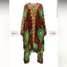 New With Tags. Elegant Printed Multicolor Kaftan, Elegant Multicolor Printed Kaftan, Summer Evening Floral Print Kaftan, Bohemian Summer Evening Kaftan, Elegant Multicolor Long Sleeve Kaftan, Bohemian Floral Print Evening Kaftan, Elegant Long Sleeve Multicolor Kaftan, Elegant Multicolor Kaftan For Vacation, Multicolor Bohemian Kaftan For Evening