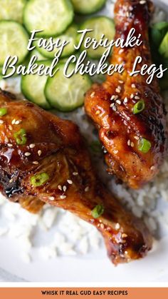 Teriyaki Baked Chicken Legs. Flexitarian Recipes, Great Chicken Recipes, Chicken Leg Recipes, Oven Baked Chicken, Savory Sauce, Teriyaki Sauce, Chicken Legs, Chicken Recipes Casserole, Teriyaki Chicken