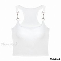 Olivia Mark - Sweet and Spicy Sleeveless Tank Top with Chest Padding, Slim Fit Design, and Sensual Style for Layering Sweet And Spicy, Sleeveless Tank Top, Sleeveless Tank, Layering, Shoulder Strap, Tank Top, Slim Fit, Dye, Tank Tops