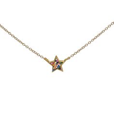 Star necklace gold and multiglitter Multicolor Star-shaped Adjustable Necklace, Party Star Charm Necklaces, Trendy Star-shaped Charm Necklaces For Parties, Trendy Star Charm Necklaces For Parties, Gold Star Charm Necklace For Party, Party Necklaces With Star Charm, Party Necklace With Star Charm, Dainty Star Charm Jewelry For Party, Dainty Jewelry With Star Charm For Party