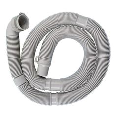 a gray vacuum hose on a white background