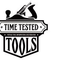 the logo for time tested tools, which has been designed to look like it is in black and white