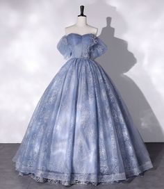 Blue Sweet 16 Dress, Sweet 16 Dresses Blue, Flower Sequins, Blue Sweet 16, Off Shoulder Ball Gown, Prom Dress Blue, Lace Long Prom Dress, Sweet 16 Dress, Formal Dresses Graduation