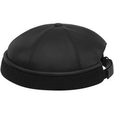 Simple, sturdy and warm docker style cap made with genuine leather. Its cut is above ears. Genuine leather and cotton lining offers a great wearing comfort and good breathability. It has an opening and a velcro strap in the back. The main advantage of this cap is it's material - high quality leather and cotton lining. Cap is very comfortable to wear and has a nice look. Velcro strap on the back of crown helps to adjust the cap properly. The crown of cap is finished with ribbing. This cap is avai Leather Windproof Hats For Outdoor Use, Casual Leather Hat For Streetwear, Adjustable Leather Hat For Streetwear, Black Leather Hat For Outdoor, Black Biker Cap, Black Flat Cap With Leather Sweatband, Adjustable Black Leather Baseball Cap, Black Leather Adjustable Baseball Cap, Adjustable Black Hat With Leather Sweatband