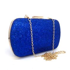 Luxy Moon Clutch Bag Lady's Sequin Shoulder Bag Party Wedding Purse Chic Party Pouch Bag, Chic Rectangular Cosmetic Bag For Party, Chic Handheld Evening Clutch, Chic Evening Pouch Cosmetic Bag, Glamorous Clutch Evening Bag For Party Season, Chic Handheld Box Bag For Party, Elegant Blue Box Bag As Gift, Elegant Blue Box Bag Perfect As A Gift, Elegant Blue Box Bag Perfect For Gifts