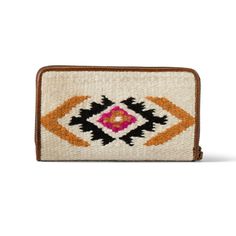 This zip-style wallet is made of handwoven fabric inspired by a wool blanket. Multiple pockets for cash and credit cards. Wool Blanket Wallet | Women's Wool Blanket Wallet in Multi Handwoven fabric. Imported. Wipe with clean soft cloth, Size: OS by Ariat Handwoven Fabric, Wool Blanket, All Colors, Credit Cards, Wallets For Women, All The Colors, Hand Weaving, Sign Up, Wallet