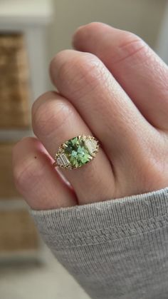 The Soleil 3.2 CT Radiant Mint Green Tourmaline Ring – Lavender Creek Gems Mint Green Engagement Ring, Lavender Creek Gems, Gemstone Rings Unique, Marriage Ideas, Chrome Tourmaline, Tourmaline Engagement Ring, Lions Gate, Pretty Accessories, Green Tourmaline Ring