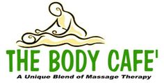 the body cafe logo with an image of a woman in a yoga pose on her back