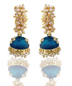 PRICES MAY VARY. BRAND-Moonstruck personifies uniquely designed fashion jewellery made with the finest of stones.Each piece is designed and manufactured in-house to cater to exclusive demands of our clients. DESIGN-These pretty Traditional Indian Jhumki dome shaped Earrings with a burst of attractive blue colour are perfect to carry off with traditional and ethnic outfits to a party, wedding or any formal event. Material:Brass, Colour:Blue, Gold Pearls: White Earring length : 6.2cm,Weight:15gms Festive Designer Jhumkas With Latkans, Designer Stone Work Jhumkas For Festive Occasions, Designer Jhumkas With Latkans For Diwali, Diwali Designer Jhumkas With Latkans, Designer Festival Jhumkas With Stone Work, Festival Designer Jhumkas With Stone Work, Designer Stone Work Jhumkas For Festivals, Designer Tilla Earrings For Diwali, Designer Chandbali Jhumkas For Festivals