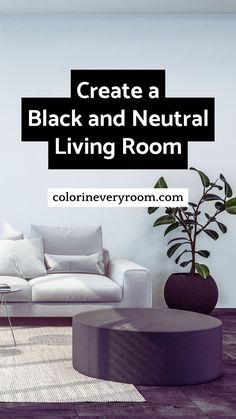 Black pairs beautifully with other neutrals, and this can be an easy color combination anyone can do (even if you struggle with home decor!). Check out this article for considerations if you want to create a black and neutral living room in your home: https://www.colorineveryroom.com/blog/create-a-black-and-neutral-living-room