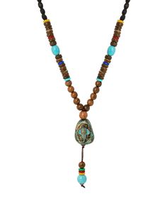 PRICES MAY VARY. Handcrafted Design: This vintage-inspired necklace is meticulously handmade with created turquoise wood beads and an elephant pendant charm. Versatile Accessory: Perfect for adding a bohemian touch to any outfit, this long necklace is suitable for both casual and dressy occasions. Unique Beadwork: The necklace features a beautiful combination of created turquoise and wooden beads, creating a stunning contrast and texture. Adjustable Length: With its adjustable length approximate Vintage Accessories Jewelry, Necklace Ideas, Wood Bead Necklace, Inspired Necklace, Elephant Pendant, Pretty Jewelry, An Elephant, Timeless Accessories, Beads And Wire