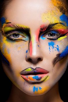 cubist makeup - Cerca con Google Hair Art Photography, Fashion Editorial Makeup, Tattoo Placements, Crazy Makeup, Arm Tattoos, Makeup Photography