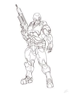 a drawing of a character from the video game overwatch