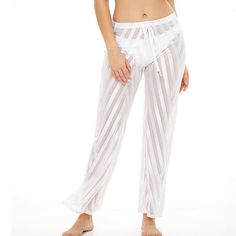 Whether you're poolside or at the beach, you'll love the way you look in these women's sheer swim cover-up pants by Jordan Taylor.Finding the perfect fit and size for women's clothing requires basic measurements of your chest, waist, hips and inseam. Use this guide to learn more about sizing and everything Kohl's has to offer in women's fashion.  Sheer power mesh fabric construction Tonal striped patternFIT & SIZING Drawsting elastic waistbandFABRIC & CARE Polyester Hand wash Imported Size: Larg Patiala Dress, Jordan Taylor, Fabric Construction, Womens Jordans, Swimsuit Cover Ups, Swim Cover, Mesh Fabric, At The Beach, Womens Swim