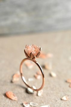 Gem Engagement Rings, Cute Promise Rings, Lotus Flower Ring, Raw Moonstone, Lotus Ring, Lotus Flower Design, Dream Engagement Rings, Peach Moonstone, Moonstone Jewelry