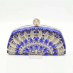 Clutch Bag For Women Who Go For Shopping, Dating, Evening Party or Wedding. Elegant Handheld Evening Bag For Events, Glamorous Clutch Evening Bag For Wedding Guest, Blue Handheld Evening Bag For Formal Occasions, Formal Blue Handheld Evening Bag, Luxury Clutch Evening Bag For Wedding Guest, Blue Clutch Bag For Wedding, Elegant Handheld Coin Purse For Evening, Elegant Formal Clutch Coin Purse, Elegant Handheld Evening Bag For Wedding