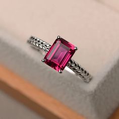 /collections/all Wedding Ring Ruby, Emerald Cut Solitaire Ring, Red Gemstone Ring, July Birthstone Ring, January Birthstone Rings, Woven Ring, Ring Emerald Cut, Pear Cut Engagement Rings, Ring Ruby