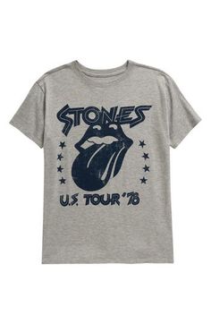 Kids will love the vintage-inspired, rock 'n' roll style of this oversized T-shirt splashed with Rolling Stones tour graphics front and center. 90% cotton, 10% polyester Machine wash, tumble dry Imported Rolling Stones Tour, Rock N Roll Style, Oversized T Shirt, Girl Top, Rolling Stones, Oversized Tshirt, Vintage Inspired, Graphic T Shirt, Graphic Tshirt