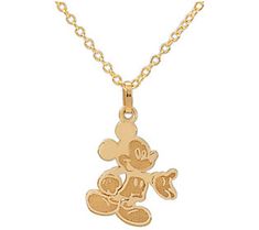 A gold silhouette of everyone's favorite mouse creates the fun, fashionable look of this Mickey Mouse pendant. From Disney. Gold Disney Mickey Mouse Jewelry, Disney Gold Mickey Mouse Jewelry, Disney Mickey Mouse Gold Jewelry, Gold Mickey Mouse Jewelry For Gift, Mickey Mouse Accessories, Mickey Mouse Outfit, Purple Watch, Mouse Outfit, Purple Cases