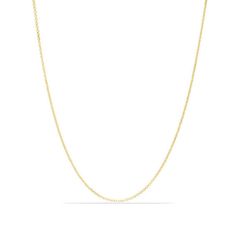 Perfect for everyday wear, this long cable chain is certain to please. Fashioned in warm 14K gold, this slender 0.9mm-wide chain is brilliant alone or paired with a favorite charm. Polished to a bright shine, this 30.0-inch style secures with a durable lobster claw clasp. Classic 14k Gold Cable Chain Necklace, 14k Yellow Gold Cable Chain Necklace, Classic 14k Gold Rolo Chain Necklace, Everyday Yellow Gold Cable Chain Necklace, Delicate Yellow Gold Chain Necklace With Rolo Chain, Delicate Yellow Gold Rolo Chain Necklace, Classic Cable Chain Necklace, Cable Chain Necklace, Gold Chain Necklace