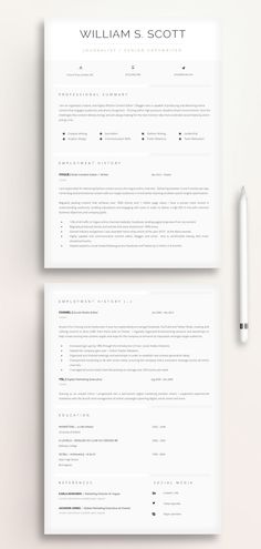 two professional resume templates, one in white and the other in black on top of each