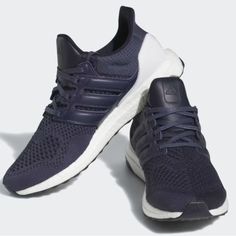 Ramp Up The Pace While Raising Your Style Game. Lace Up These Adidas Ultraboost Running Shoes Before Your Next Run. The Sock-Like Adidas Primeknit Upper Wraps The Foot In Place While Letting Air Flow. The Energy-Returning Boost Midsole Feels So Comfortable And Performs Even In Hot Temperatures. The Stretchweb Outsole Flexes As You Move For A Smooth, Enjoyable Ride. Brand New In Box. Price Is Firm. Box Lists Mens Size. Listing Converted To Women’s Size M7.5/W8.5 Navy Low-top Running Shoes With Boost Midsole, Adidas Navy Lace-up Sneakers, Navy Adidas Lace-up Sneakers, Navy Lace-up Adidas Sneakers, Adidas Navy Sneakers For Sports, Navy Running Shoes With Cushioned Footbed, Navy Breathable Training Sneakers, Casual Navy Cushioned Running Shoes, Navy Lace-up Running Shoes