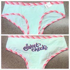 Novelty Panty Stretch Cotton: 95% Cotton 5% Spandex Cute Stretch Cotton Bottoms, Cute Stretch Bottoms With Elastic Waistband, Playful Stretch Cotton Bottoms, Cute Green Stretch Bottoms, Playful Stretch Bottoms For Loungewear, Period Panties, Sweet Cheeks, Fredericks Of Hollywood, Lace Lingerie Set