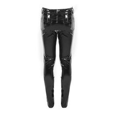 Devil Fashion Kneepad Tight Cyberpunk Fetish Men Patent Leather Trousers Cyberpunk Pants, Gothic Style Clothing, Patent Leather Pants, Style Cyberpunk, Cyberpunk Style, Style Punk, Fashion Now, Faux Leather Pants, Band Tees