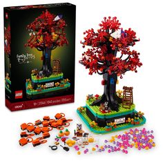 the lego tree has been assembled and is ready to be played