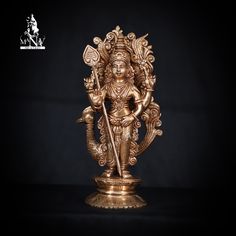 Fast shipping through DHL Courier on urgent basis. Materiel: Brass, Brass Metal, Brass Murugan Swamy statue, Brass Kartikeya Idol, Brass kartikey statue made with turquoise inlay stones rings work. Professional packing. Dimension:- Height- 10 Inch / 25 CM Approx.  Width- 5 Inch / 13 CM Approx. Depth- 3.5 Inch / 9 CM Approx. Weight: 2.5 KG Approx.  Description:- Kartikeya, the second son of Lord Shiva and Goddess Parvati or Shakti, is known by many names Subramaniam, Sanmukha, Shadanana, Skanda and Guha. In the southern states of India, Kartikeya is a popular deity and is better known as Murugan. Lord Kartikeya is the brother of Lord Ganesha, the other son of Lord Shiva and Goddess Parvati. According to a mythological story, Kartikeya once had a duel as to who was the elder of the two. The Temple Home, Stones Rings, Goddess Parvati, Temple Decor, Lord Murugan, States Of India, Cartoon Wallpaper Hd, Lord Ganesha, Lord Shiva