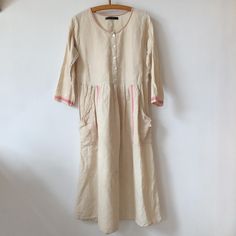 Such a very pretty vintage beige linen maxi dress from swedish brand, Gudrun Sjoden. Material:100% linen Size S Measurements: shoulder to shoulder:13,5" bust:18,5" length:44" Very good condition, but it has a repaired hole on the front, see on the last pic. Spring Cream Linen Maxi Dress, Vintage Beige Dress With Pockets, Vintage Linen Dress For Spring, Spring Vintage Linen Dress, Casual Cream Linen Maxi Dress, Fitted Cream Linen Dress, Vintage Linen Cream Dress, Vintage Cream Linen Dress, Cream Vintage Linen Dress