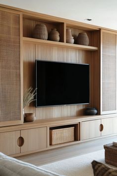 hidden tv ideas Tv Placement In Bedroom, Tv In Front Of Window Ideas, Small Tv Room, Minimalist Space, Cabinet Designs