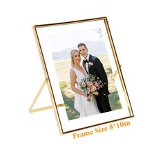 the frame size 8x10 is shown with an image of a bride and groom