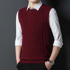 Be Classy with this Vintage Men's Sweater Vest!

 The Men's Retro Crew Neck Sweater is the perfect sleeveless vest for those who want to stay fashionable and casual while maintaining a classic and vintage look. This sweater is specially designed to be comfortable and breathable thanks to its loose fit . In addition, it is available in a variety of colors that will match the most varied clothing styles and tastes. So you will not be disappointed with your purchase.



 Material: Polyester / Acrylic

 Available colors: Blue / Black / Red / Khaki

 High quality finish

 Free Shipping




 ✂ SIZE GUIDE (in cm) 












 Size


 Shoulder


 Bust


 Length 






 M

 40

 96

 66 






 L

 41

 100

 68 






 XL

 42

 104

 69 






 XXL

 43

 108

 70 






 XXXL

 44

 112

 71 Men Red And Black Outfit, Classic Crew Neck Sweater Vest For Winter, Classic Winter Vest For Layering, Classic Layering Vest For Winter, Classic Winter Layering Vest, Classic Sleeveless Sweater Vest For Fall, Classic Sleeveless Sweater Vest For Layering, Classic Cotton Crew Neck Sweater Vest, Classic Sweater Vest For Winter Layering