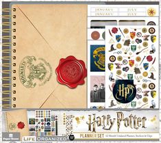 Harry Potter™ mini planner set Harry Potter Acceptance Letter, Harry Potter Hogwarts Letter, Harry Potter Planner, Magnetic Book, Harry Potter Set, Hogwarts Letter, Undated Weekly Planner, Mini Planner, Lilo Et Stitch