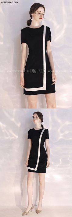 Black And White Color Blocks Semi Party Dress With Sleeves Ref#HTX97088 at GemGrace. #HomecomingDresses Shop now to get $10 off. Pro custom-made service for wedding dress, formal dress. View Cocktail Dresses,Homecoming Dresses,Wedding Guest Dresses,Short Homecoming Dresses,Black Homecoming Dresses,Tight Homecoming Dresses,Modest Homecoming Dresses for more ideas. Click to shop now! #BuyableHomecomingDresses Homecoming Dresses Modest, Party Dress With Sleeves, Homecoming Dresses Knee Length, Modest Homecoming Dresses, Orange Homecoming Dresses, Trendy Dress Styles, Floral Homecoming Dresses, Party Dresses With Sleeves, Cute Homecoming Dresses