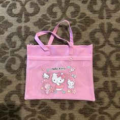 Pink, Nylon Hello Kitty Bag Nwt Hello Kitty Print School Pouch Bag, Kawaii Hello Kitty Travel Bags, Hello Kitty School Pouch Bag, Kawaii Nylon Travel Bag, Hello Kitty Tote Shoulder Bag For School, Cute Everyday Nylon Bags, Trendy Hello Kitty Bag For Everyday, Trendy Hello Kitty Bags For Everyday Use, Cute Pink Nylon Bag