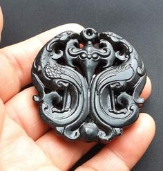 Chinese antiquity dragon phoenix bird Carved Amulet Jade Pendant,1.Material: natural black green jade stone bead, top with pass hole2.Size of bead:approx 51mmx50mmx8mm in size.3. this price is 1pendant.4. fit make earring /brooch/pendant/necklace ect jewelry,5.If you have speical requests, I'll be happy to do it for you.6.Returns:I accept returns.1)Send me an email within 7 days and let me know the item is being returned.2)I will refund your money after we recieve our merchandise.3)Precondition: Black Spiritual Jewelry With Dragon Design, Spiritual Black Jewelry With Dragon Design, Black Jewelry With Dragon Design Collectible, Collectible Black Jewelry With Dragon Design, Bead Top, Earring Brooch, Mythical Animals, Ancient Dragon, Dragon Phoenix