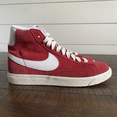 Nike Blazer Mid Gs Color: White / Red Size: Us Women's 7.5 = Kids 6y (Medium Width) **Does Not Include Original Box** Brand New! Comes From A Smoke-Free, Pet-Free Home See Pictures If You Have Any Questions, Please Do Not Hesitate To Ask Before Purchasing. Red Mid-top Synthetic Skate Shoes, Red Nike Skate Shoes With Vulcanized Sole, University Red Mid-top Synthetic Sneakers, Red Synthetic Sneakers With Vulcanized Sole, Red Synthetic Round Toe Skate Shoes, University Red High-top Synthetic Sneakers, University Red Sporty Sneakers With Round Toe, Red Low-top Synthetic Skate Shoes, Red Mid-top Sporty Sneakers