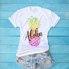 Pineapple Shirt, Aloha Shirt, Aloha Beaches Tank Top, Vacation Shirt for Hawaii, Hawaii Tee, Be a Pineapple, Stand Tall and Be Sweet Cute Multicolor T-shirt For Vacation, White Tropical Print T-shirt For Vacation, Multicolor Hawaiian T-shirt For Beach Season, Multicolor Hawaiian T-shirt Relaxed Fit, Multicolor Hawaiian T-shirt With Relaxed Fit, Fun Multicolor Cotton Hawaiian Shirt, Multicolor Hawaiian Relaxed Fit T-shirt, Fun Cotton Hawaiian Shirt With Graphic Print, Hawaiian Cotton Shirt With Sublimation Print