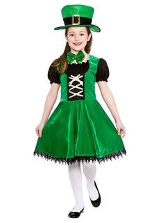 Deluxe Leprechaun Girl, Fancy Dress, Parties, costume Ireland Leprechaun Girl, Wicked Costumes, St Patrick's Day Costumes, Girls Fancy Dress, Cheap Halloween Costumes, Irish Leprechaun, Outfit Costume