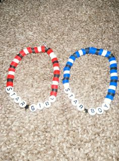 Starboy and Stargirl matching bracelets Star Girl Bracelet, Star Kandi Bracelet, Starboy And Stargirl Bracelet, Star Bracelet Y2k, A Starboy Needs His Stargirl, Boys Bracelets, Clay Bead Necklace, Skater Boy, Diy Jewlery