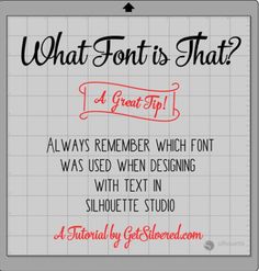 what font is that? - a great tip to help you read and write your own text