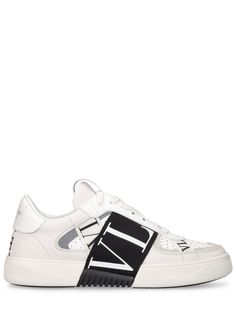 Leather upper. Front lace-up closure. Logo details. Rubber sole Luxury Sneakers With Laces, Designer Leather Sneakers With Laces, Designer Leather Sneakers, Ski Accessories, Mule Sandals, Flat Espadrilles, Swim Accessories, Heeled Loafers, Ski Wear