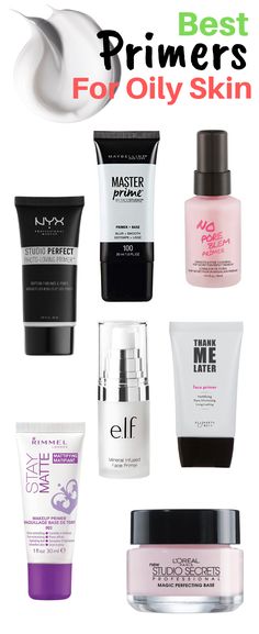 Best Drugstore Primer For Oily Skin, Long Lasting Makeup Tips Oily Skin, Makeup For Oily Skin Tips, Primers For Oily Skin, Best Primer For Oily Skin, Best Drugstore Primer, Best Face Primer, Best Makeup Primer, Primer For Oily Skin