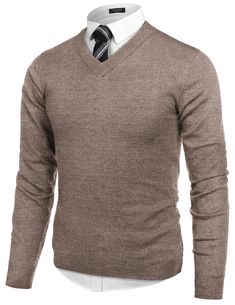 PRICES MAY VARY. Soft Fabric --- The men knitted sweater is made of high-quality polyester, built for durability, and stretch for the utmost comfort in its slim fit design. This men's v neck sweater is a best choice for autumn, winter, spring. Basic Design --- The men slim fit sweater with solid color, long sleeve, v neck is easily dressed up. The fashion pullover sweaters will add a touch of chic style to your off-duty or your office looking. All Matching --- The men's dress sweater is easy to Mens Dress Sweaters, Men Knitted Sweater, Mens Pullover Sweater, Mock Turtleneck Sweater, Slim Fit Sweater, Henley Shirt Men, Men's Pullover, Mens Henley, Dress Sweater