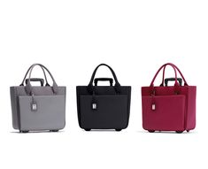 "WOMEN WANT WHEELS" OUR STYLISH AND LIGHTWEIGHT BURGUNDY WHEELED LAPTOP TOTE IS THE PERFECT ACCESSORY FOR A TRAVEL CARRY-ON, AND DAY-TO-DAY BUSINESS DEMANDS. IT’S GREAT FOR: Airport-to-board meeting scenarios Organization, wheeled convenience, and flexibility Lawyers, CEOs, Commuters, Professors, Salespeople Latop, phones, documents, and a change of clothes Transport your business travel essentials comfortably and stylishly in Francine’s Florence Roller Tote. Whether you are rolling into the off Rolling Tote, Black Laptop, Laptop Tote Bag, Board Meeting, Women In Business, Laptop Tote, Trolley Bags, Travel Work, Business Organization