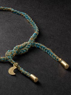 Carolina Bucci's 'Lucky' bracelet is strung with an gold crescent 'Wisdom' charm. Hand-braided from fine chains and rich turquoise silk, this style has a slender construction and ties neatly at one end. It'll make a thoughtful gift for a loved one undertaking a new challenge. Carolina Bucci, Silk Bracelet, Lucky Bracelet, Lucky Man, New Challenge, Fine Jewelry Bracelets, Bracelet For Men, Pink Bracelet, Mens Green