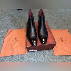 Black Mezlan Cadence Leather Side Zip Chelsea Boot. Size 11 Us. Hardly Ever Worn, In Extremely Good Condition. Pictures Reflect Current Condition. Comes With Original Mezlan Box And Shoe Sleeves. Mezlan Shoes, Side Zip, Chelsea Boots, Black Shoes, Men's Shoes, Shoe Boots, Siding, Man Shop, Boots